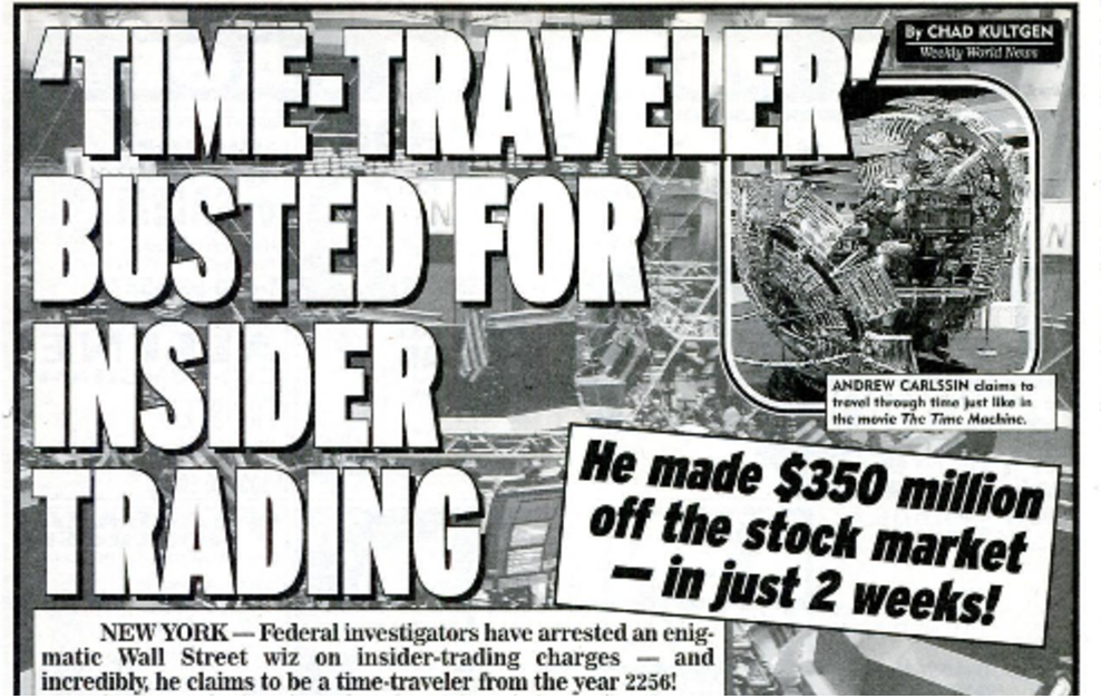 Alleged time traveller Andrew Carlssin disappears – did he go ‘back to the future’?