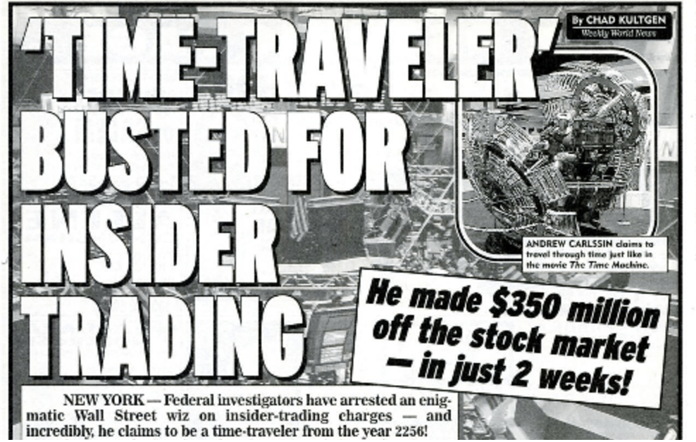 Alleged time traveller Andrew Carlssin disappears – did he go ‘back to the future’?